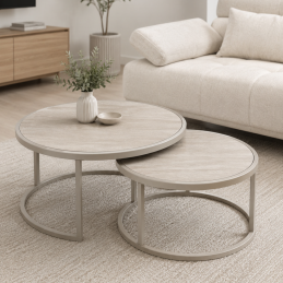 Lot de 2 tables basses en...