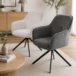Chaise pivotante en velours...