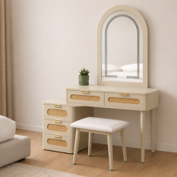 Coiffeuse avec miroir LED –...
