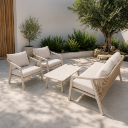 Salon de jardin en corde...