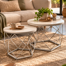 Lot de 2 tables basses...