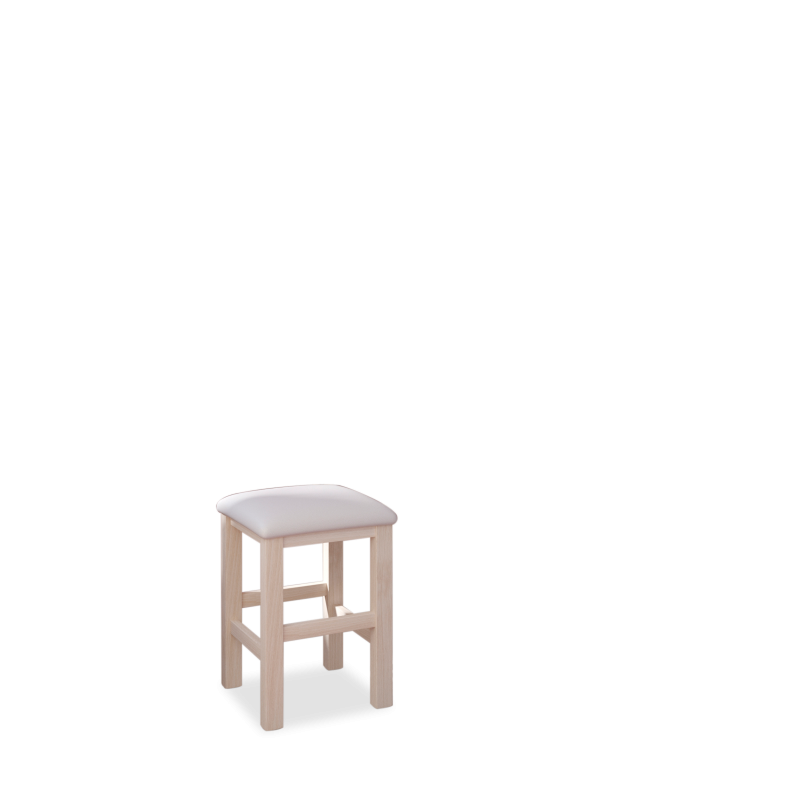 Mini tabouret en bois laqué blanc 18cm