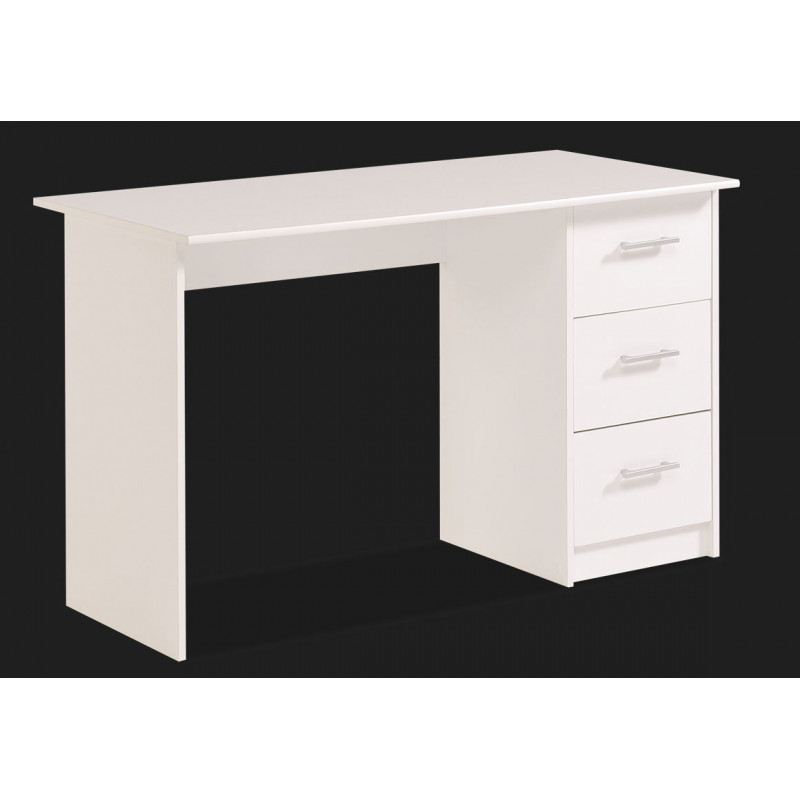 Bureau avec tiroir coloris blanc - Hauteur 75 x Longueur 90 x