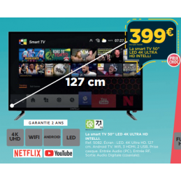 La smart TV 50’’ LED 4K...