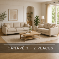Meubles Atlas - salon - canapé 3 places + 2 places