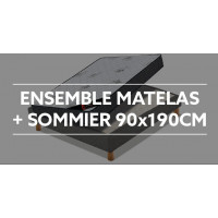 Meubles Atlas - Ensemble sommier matelas - 90x190cm