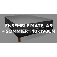 Meubles Atlas - Ensemble sommier matelas - 140x190cm