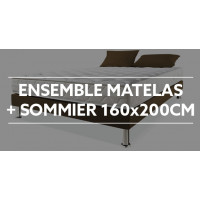Meubles Atlas - Ensemble sommier matelas - 160x200cm